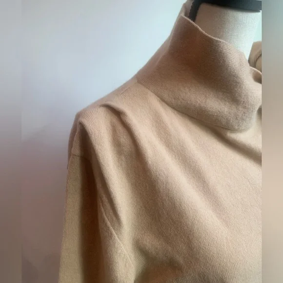 & Other Stories Camel color Tie Neck Sweater - Picture 2 of 7